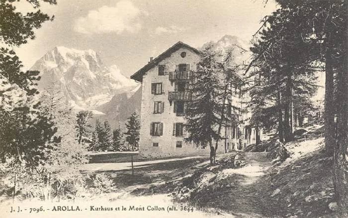 Façade historique du Grand Hôtel & Kurhaus Arolla — archives 1896